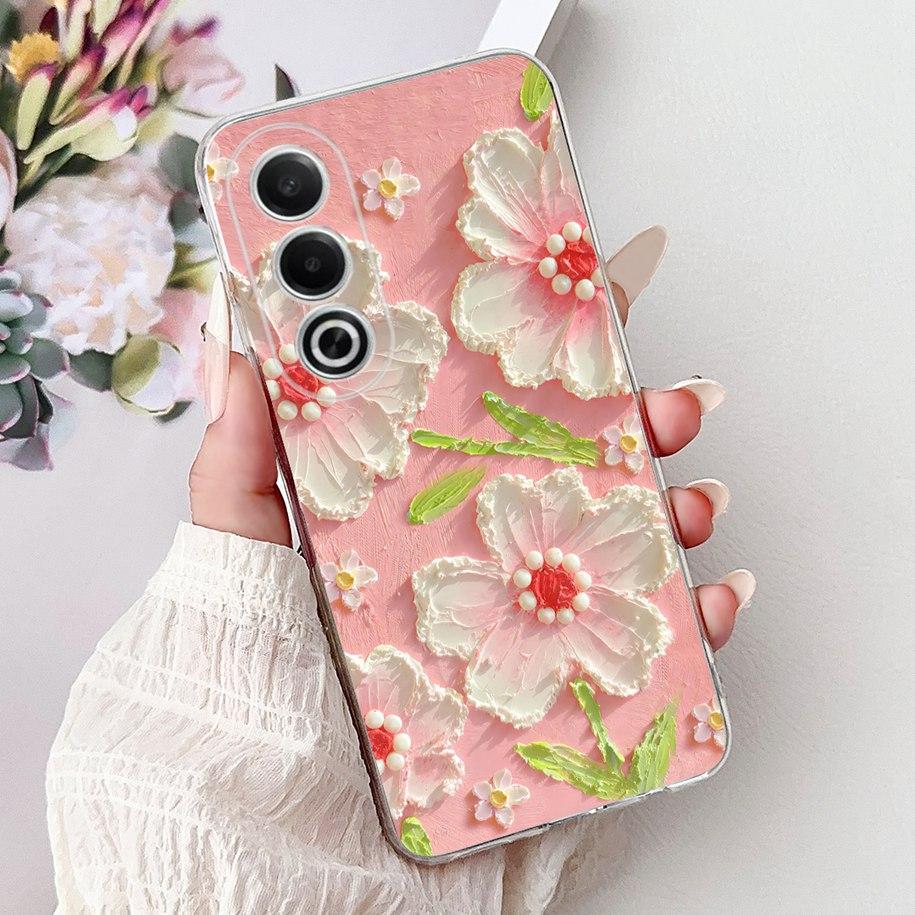 For OPPO K12x A80 Case 2024 New Fashion Love Heart Soft Silicone Back Cover For OPPO A3 Pro 5G CPH2639 A 80 K 12x CPH2667 Bumper