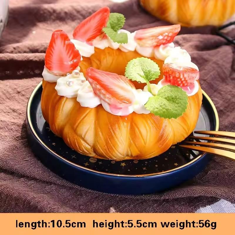 Simulation Fruit Cake Fake Food Model Decoration Bread Baking Photography Props Ornaments Window Display Home Decor