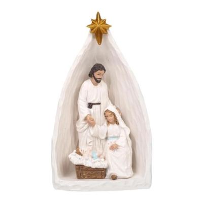 Baby Jesuses Holy Family Statue Miniature Christmas Nativity Scene Sculpture for Xmases Indoor Home Table Holiday Decors