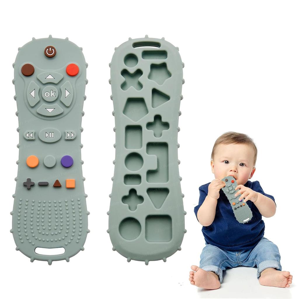 Silicone Remote-controlled Teether, Suitable for Babies 3 Months and Older. Educational Toy