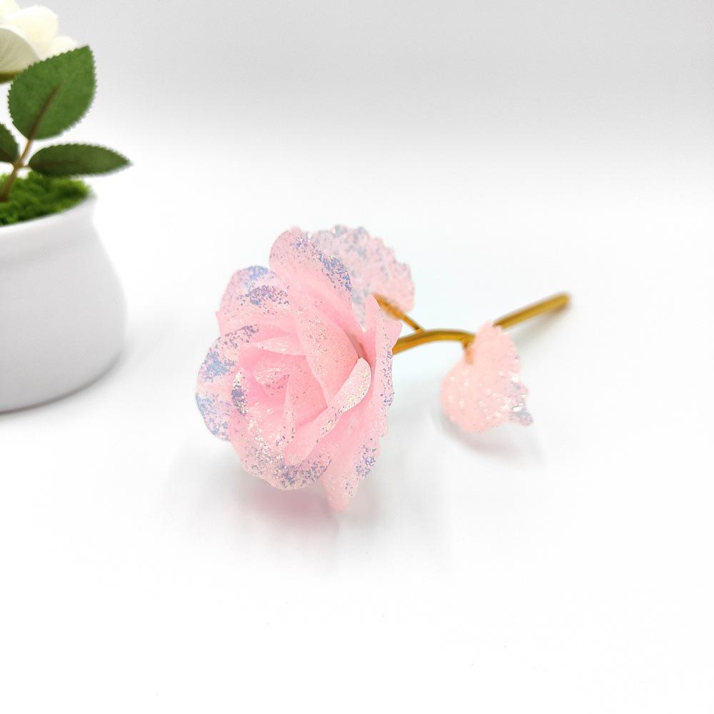 

Seven-Color Dazzling Light Rose with Gold Foil - Valentine s Day Gift Chocolate Ornament