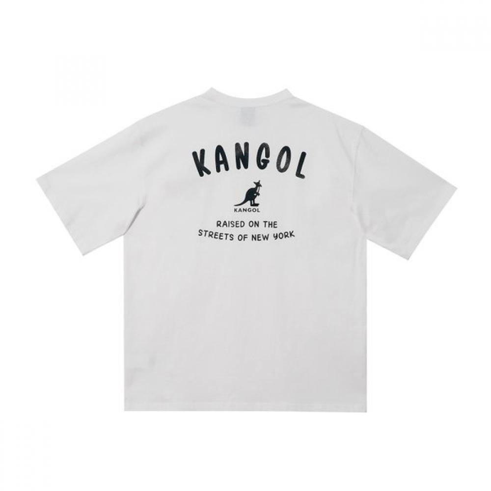 KANGOL Arch Logo T shirT 2822 Off whiTe
