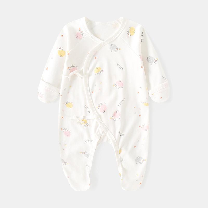 Apple Bear Cloud Print Baby Cotton Romper Suit For Newborns And Infants