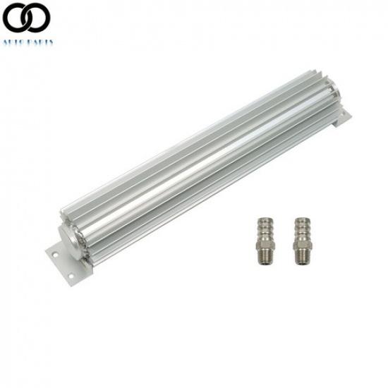 15-дюймовый алюминиевый масляный радиатор трансмиссии с двойным проходом и оребрением, с фитингом NPT, универсальный