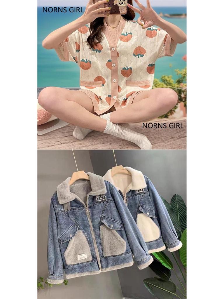 Cozy Denim Jacket with Faux Mink Fur Trim, Ideal for Fall and Winter