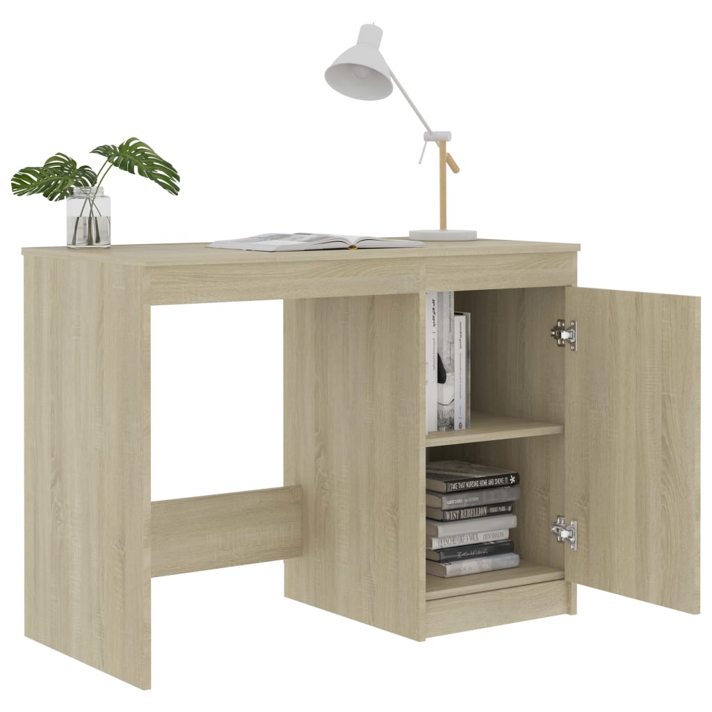 Desk Sonoma Oak Finish 100 x 50 x 76 cm Particleboard