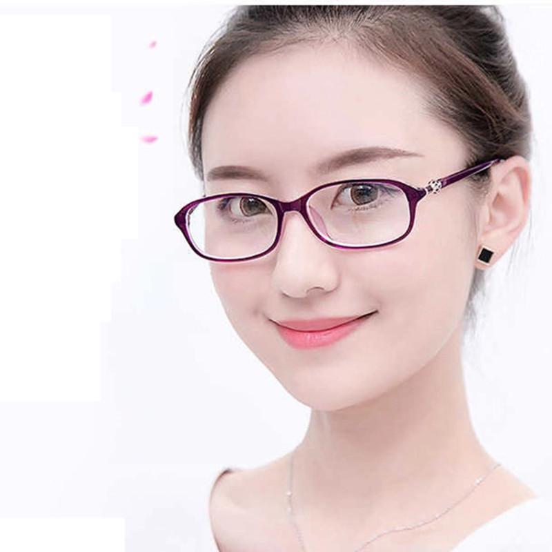 High-Definition Elegant Ladies' Metal Hyperopia Anti-Blue Light Reading Glasses