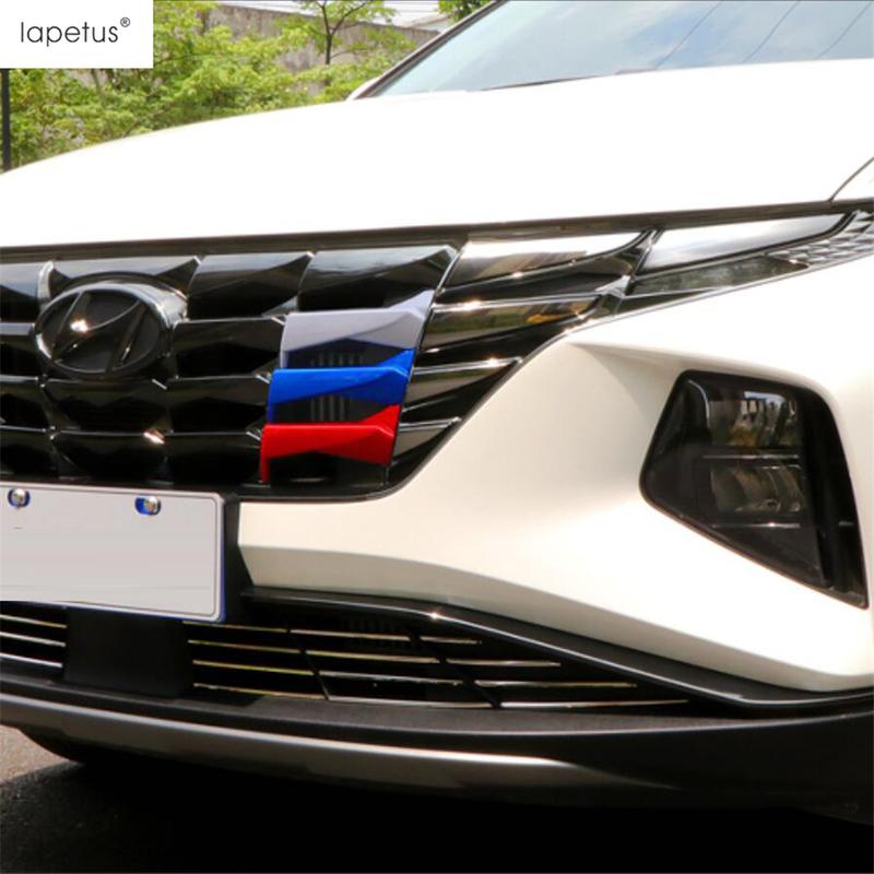 3PCS Car Front Hood Grille Grid Net Strip Decoration Cover Trim For Hyundai Tucson NX4  -  Exterior Plastic Accessories
