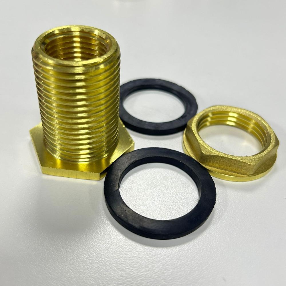 1/2" 1/4" Brass Water Tank Connector Silicone Gasket Copper Pipe Fish Tank Coupling Joint Garden Irrigation Pipe Hose Adapter