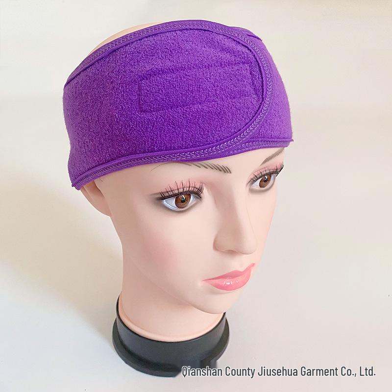 Bandeau SPA Européen & Américain à Velcro - Bandeau Anti-Transpiration et Respirant pour le Sport et le Post-Partum pour Femme, Accessoire Capillaire Tricoté