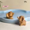 S-1Pc Hand-Carved Wooden Elephant Figurines Cute Elephant Statue Decorative Ornament Home Desktop Decor Car Decoration