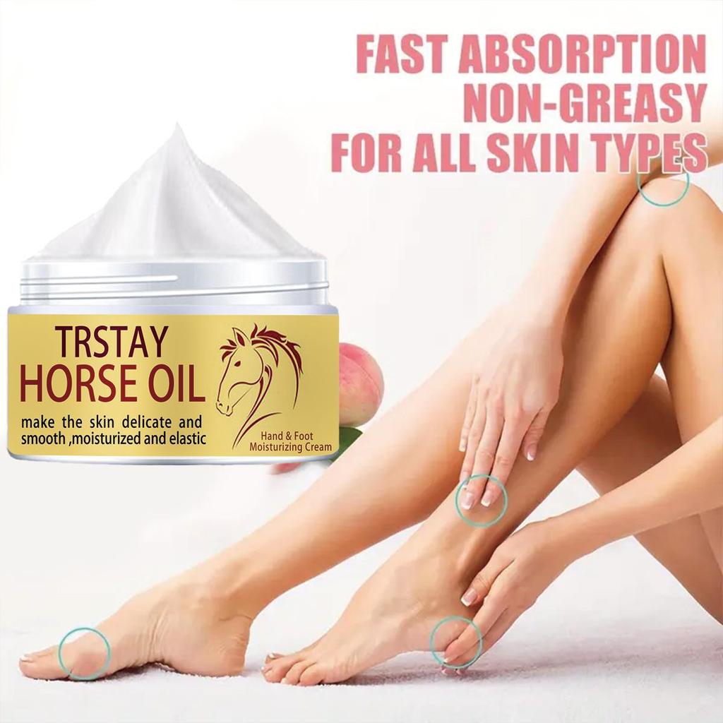 Fotpleiekrem for tørre og sprukne hæler, fotfuktighetskrem for reparasjon av sprukne hender, føtter og hud
