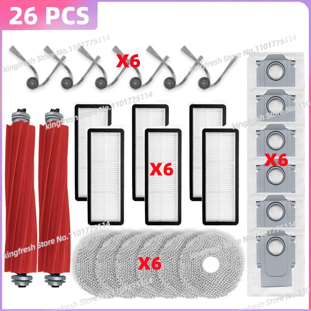 Adatto per ( Roborock QR 798 / QR 598 / QV 35A / QV 35S / Qrevo L ) Parti Spazzola Laterale Principale Filtro Sacchetto Mocio QR798 QR598 QV35A QV35S