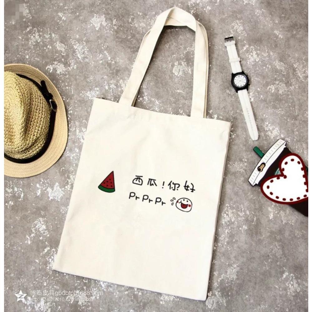 Korean version of Mori women's literary canvas bag trendy male and female students new shoulder portable Korean version of simple women's bag