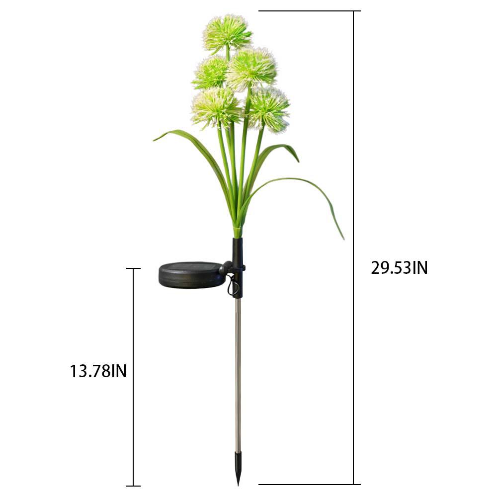 Solar Dandelion Five-Head Garden Stake Light - Waterproof Outdoor Lawn Decor Solar Onion Ball Ground Stake Lamp