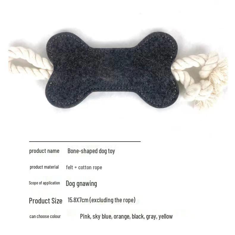 Pet Chew Toys for Cats and Dogs: Felt Bone Shape, Teething Stick, Portable and In Stock