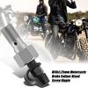 Banjo Bolt-Qiilu M10x1.25mm Motorcycle Brake Master Cylinder Caliper Bleed Screw Nipple Banjo Bolt + Dust Cap Universal (Silver)