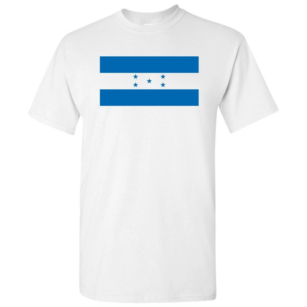 Honduras Latin American Flag Basic Cotton T-Shirt - White