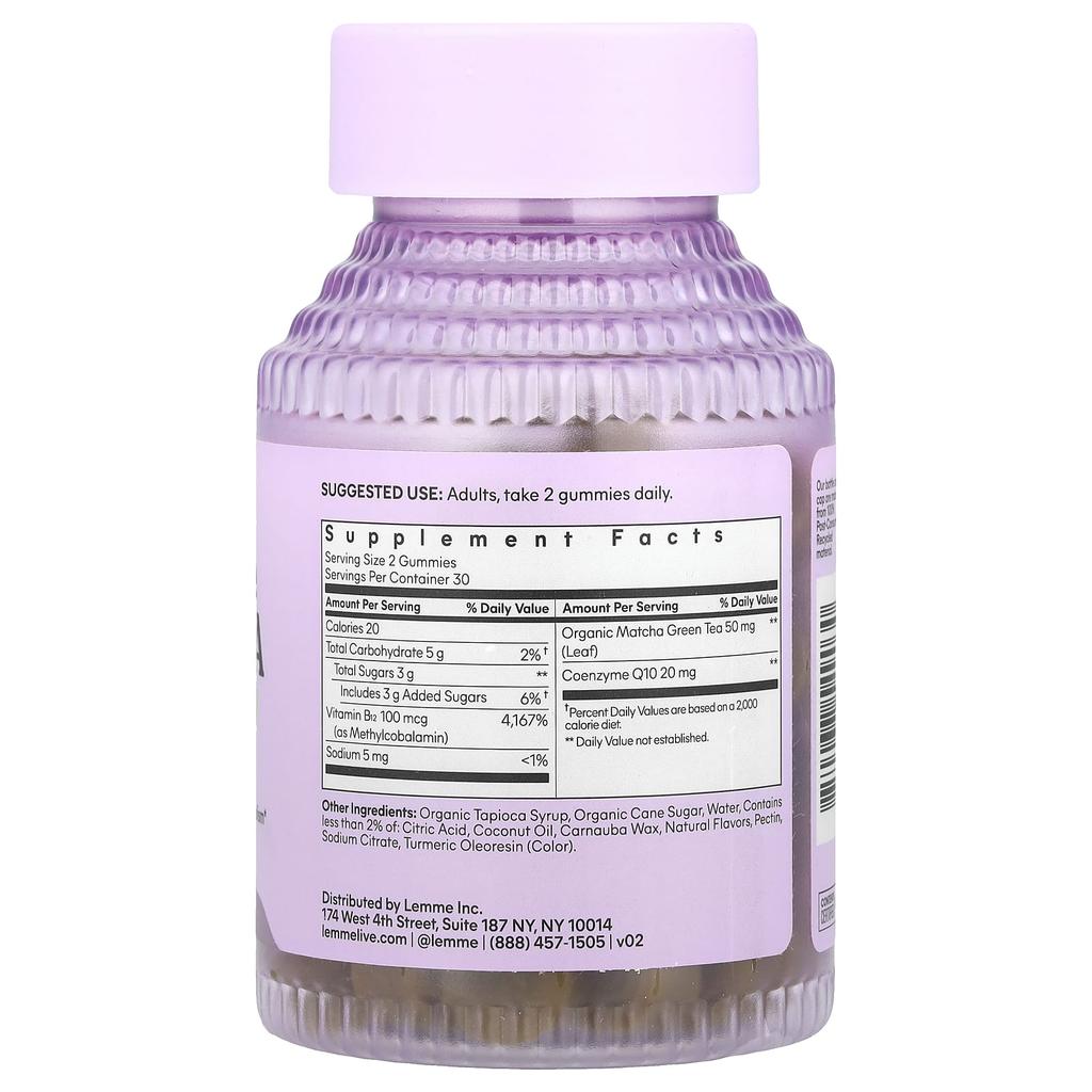 Energy B12 & Coq10 Gummies, Matcha, 60 Gummies