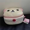 Cute Bear Girl Plush Elliptical Stereoscopic Makeup Bag Portable Storage Bag Easy Bear Bear Storage