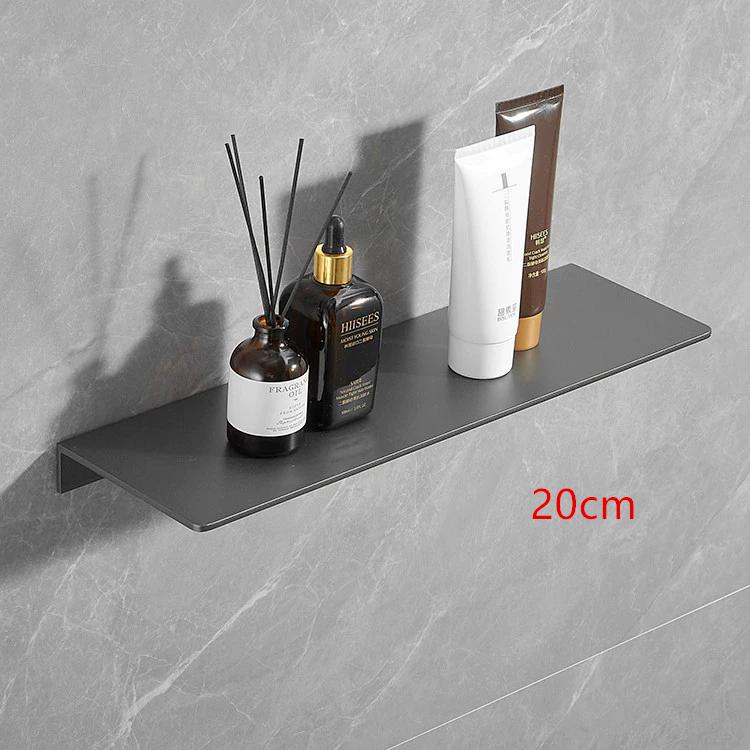 

Bathroom Shelf Brushed Gold Top Bath Shower Shelf Aluminum Bathroom shelf Organizer Wall Mounted Black Kitchen Storage holder