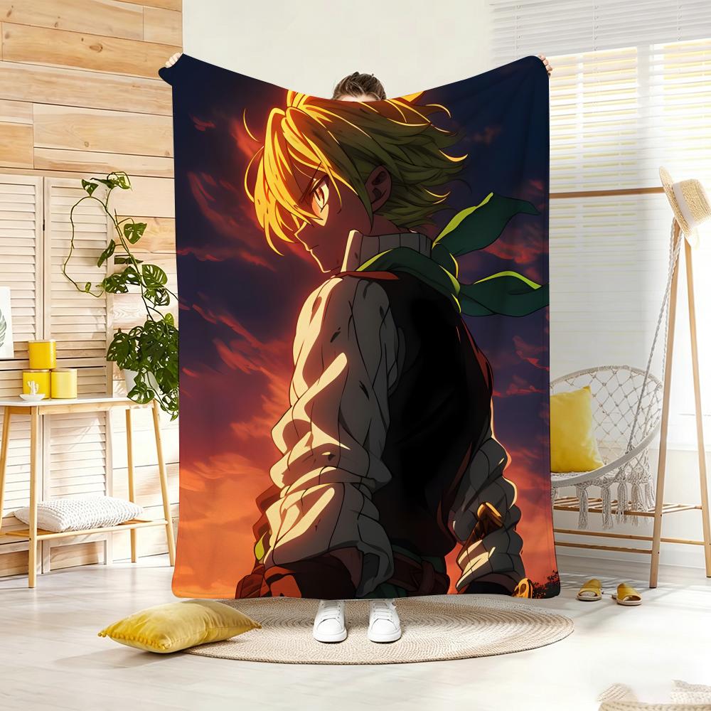 Magic Fantasy Anime TThe Seven Deadly Sins Throw Lightweight g Flannel Blanket Soft Skinfriendly for Summer Cooling