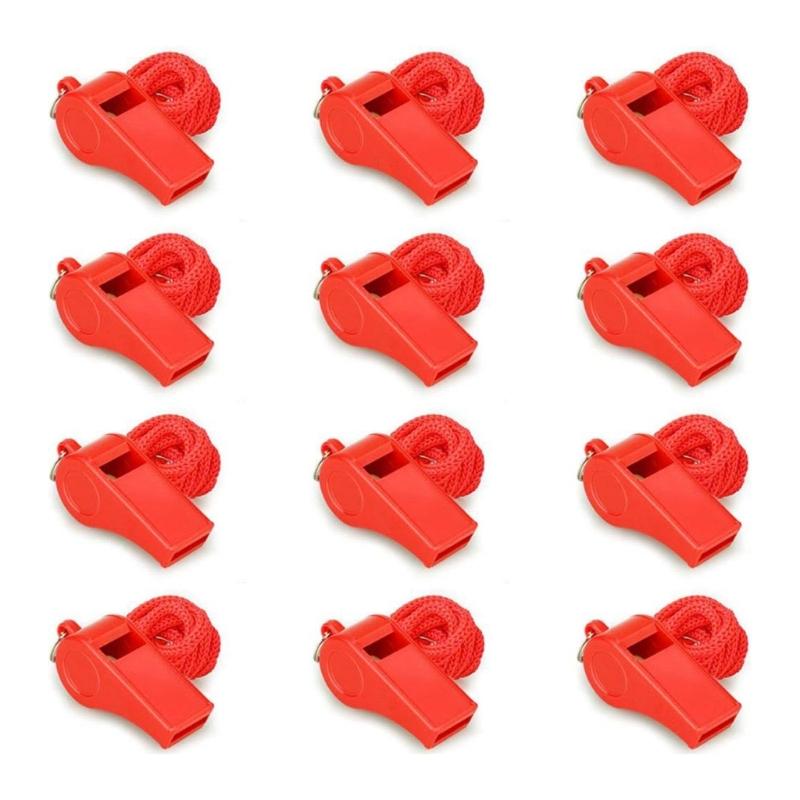 50Pcs Coaches Whistles with Lanyard Sports Whistle Loud Crisp Sound Whistles for Referees,Teachers,Officials, Polices