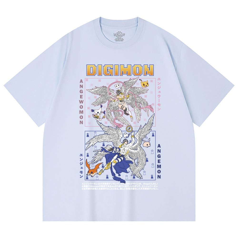 230 Gsm 100% Cotton Digimon V7 Print Unisex Heavy Cotton T Shirt