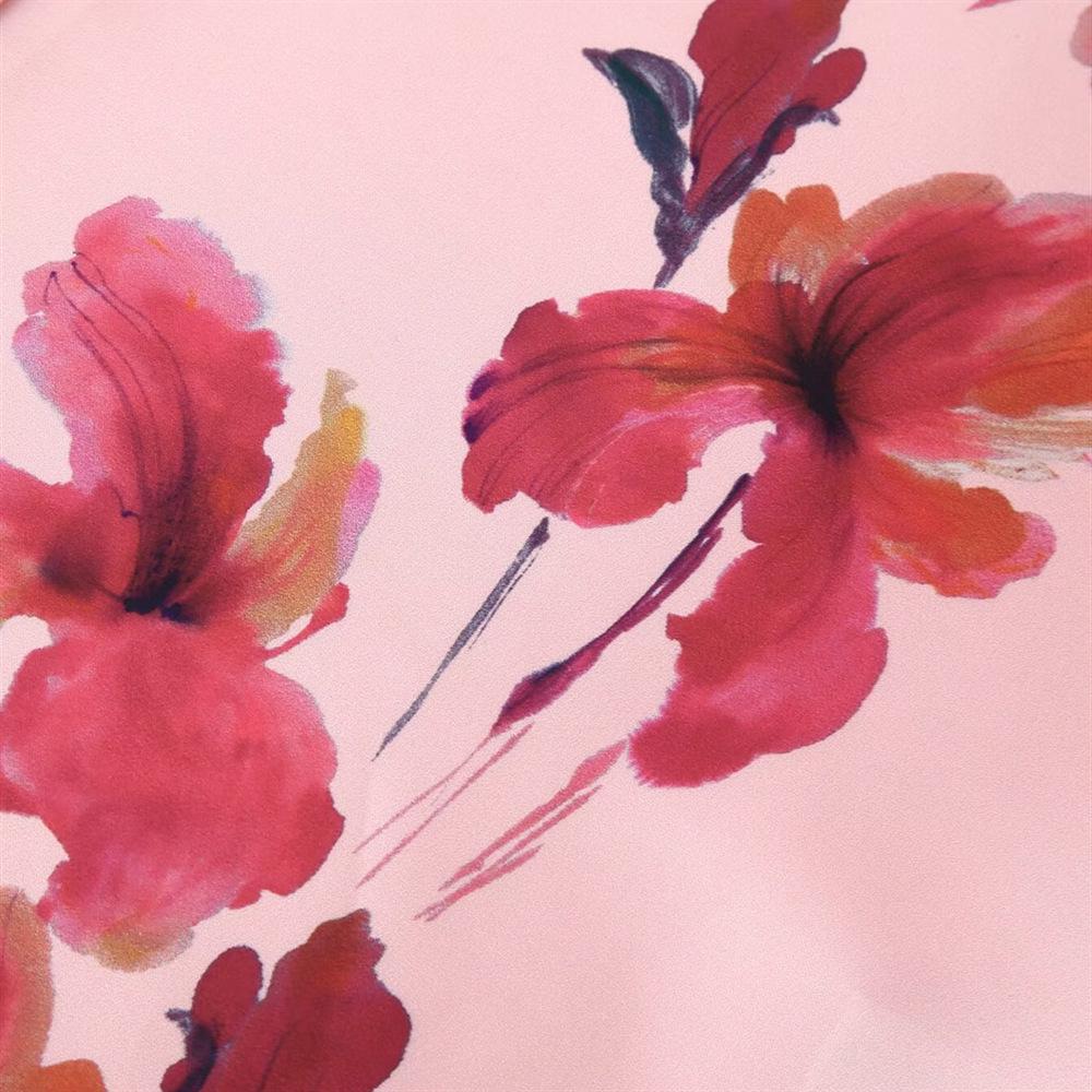 Spring/Summer 2025 Women's Floral Silk Satin Shirt: Elegant, Versatile, Comfy