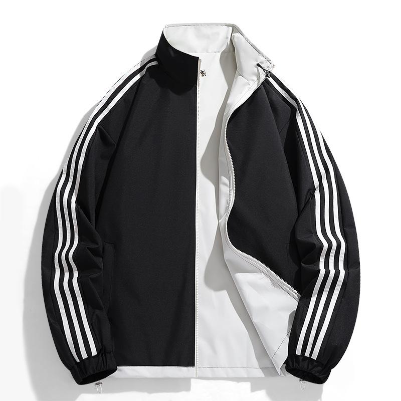 

Jacket, Men s Couple Jacket, Double-sided Couple Jacket, Casual Sports Spring and Autumn Jacket XS чёрный
