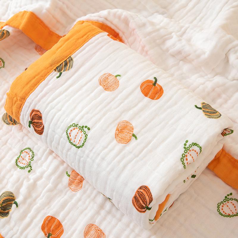 Baby Cotton Gauze Bath Towel Six-Layer High-Density Seersucker Children'S Quilt Baby Children'S Bath Towel Lunch Break Small Bag Towel