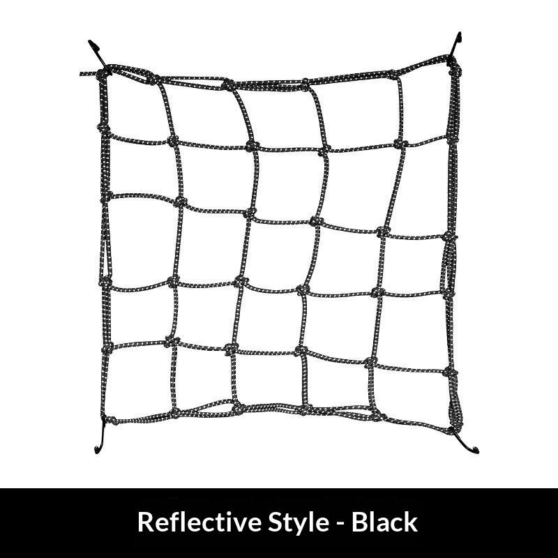 Motorcycle Helmet Cargo Net Night Reflective High Elasticity Easy Storage For Motorbike Ebike Bicycle Riding