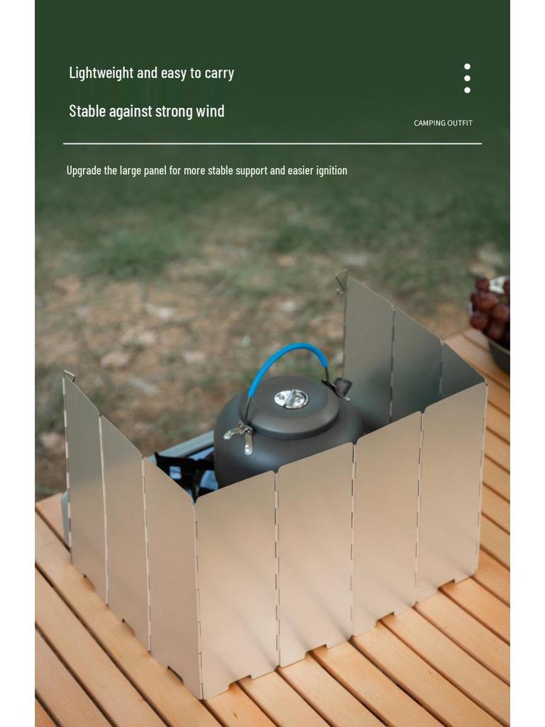 Portable Three-Fold Windshield Camping Stove - Large Heat Concentrator