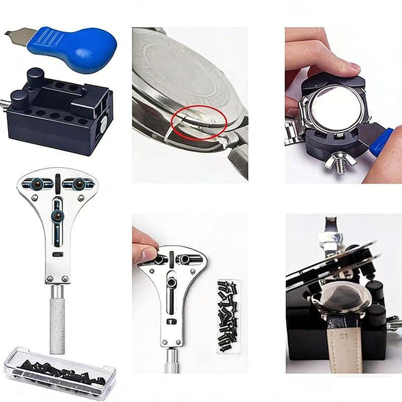 185-Piece Watch Repair Kit: Opener, Disassembly, Battery Replacement Tools Set
