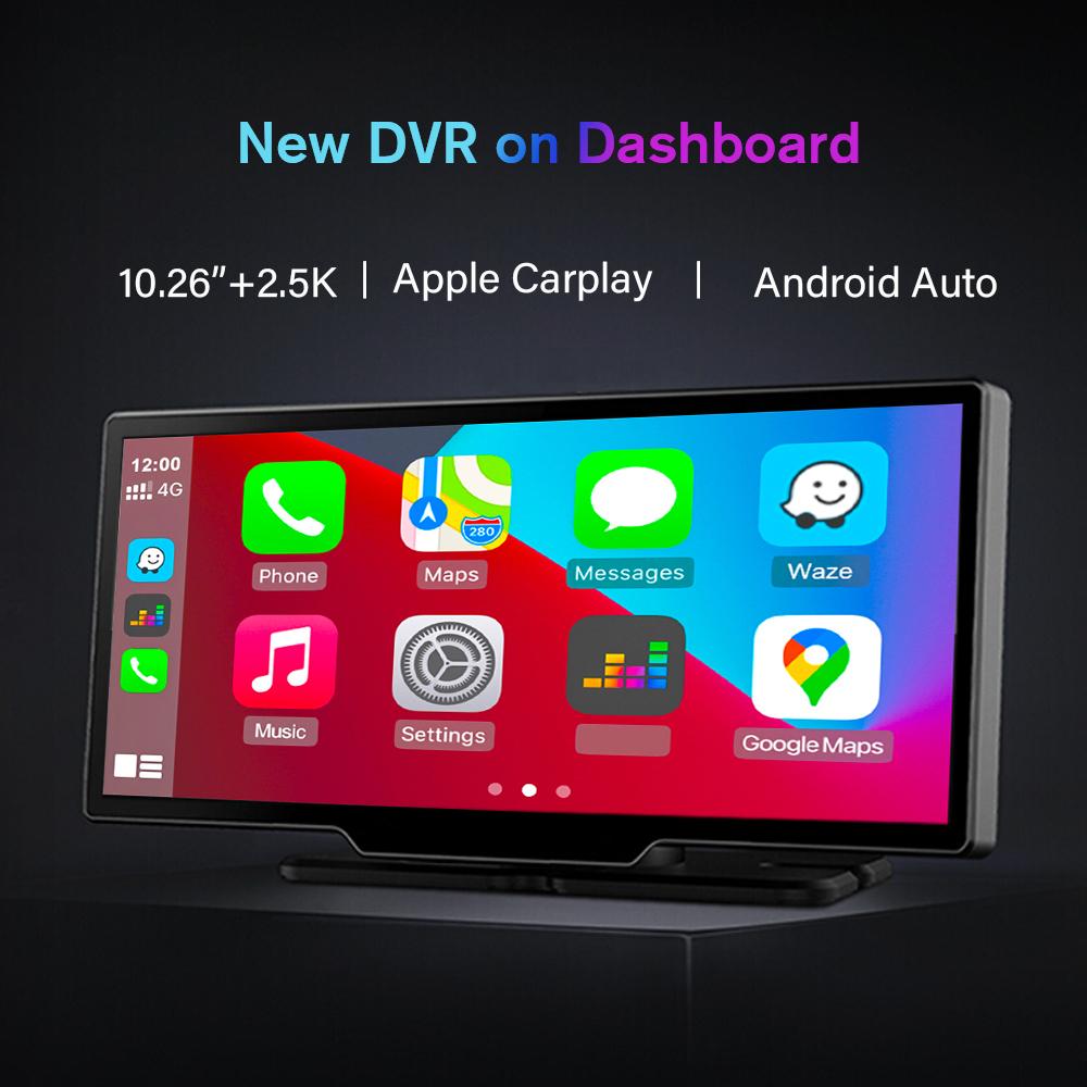 EKLEVA 10.26 Inch Car DVR 4K Dash Cam Rearview Mirror WIFI Dashboard Dual Lens Camera Driving Recorder Support Carplay Android Auto