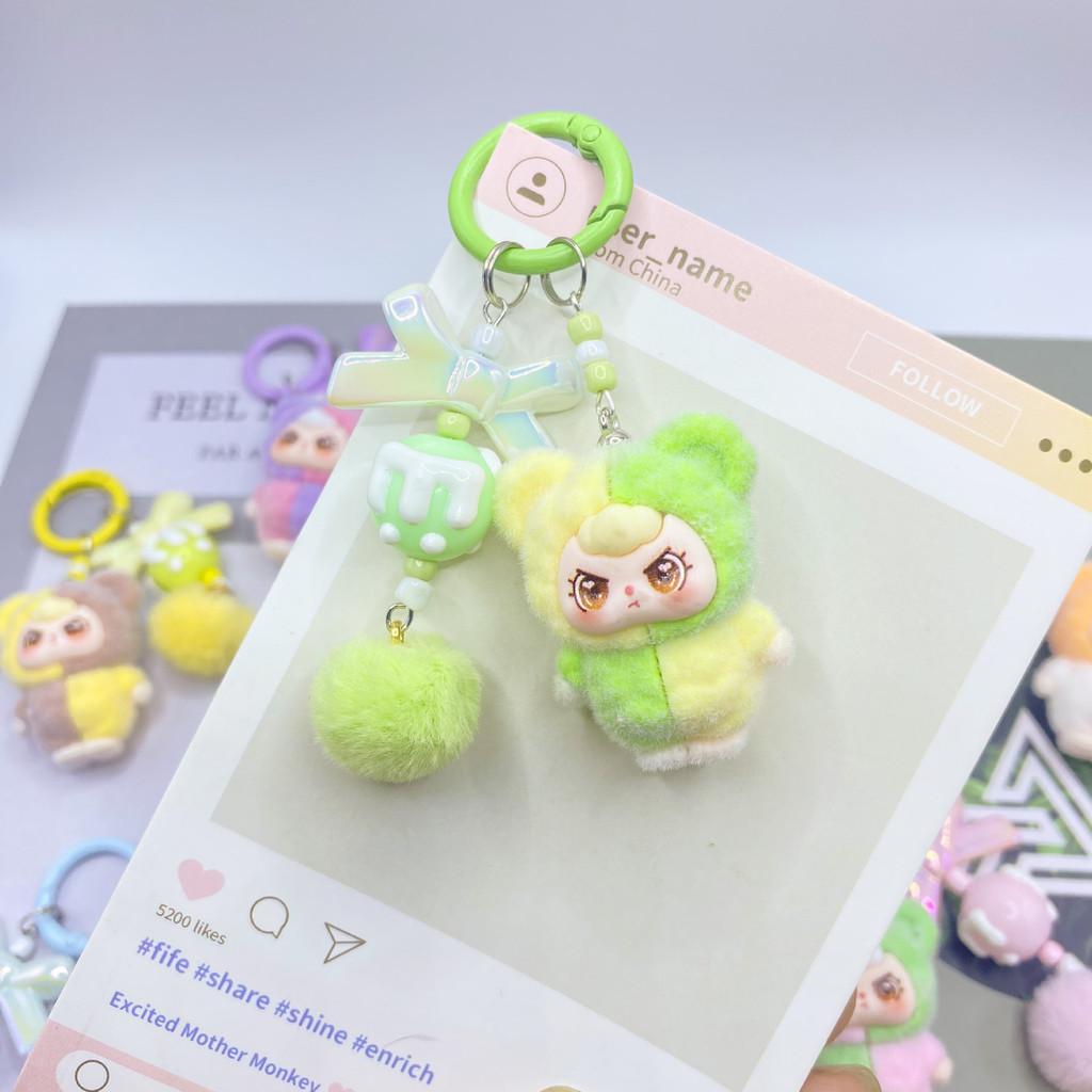 Cute Plush Keychain With Colorful Design For Girls Bag Accessories