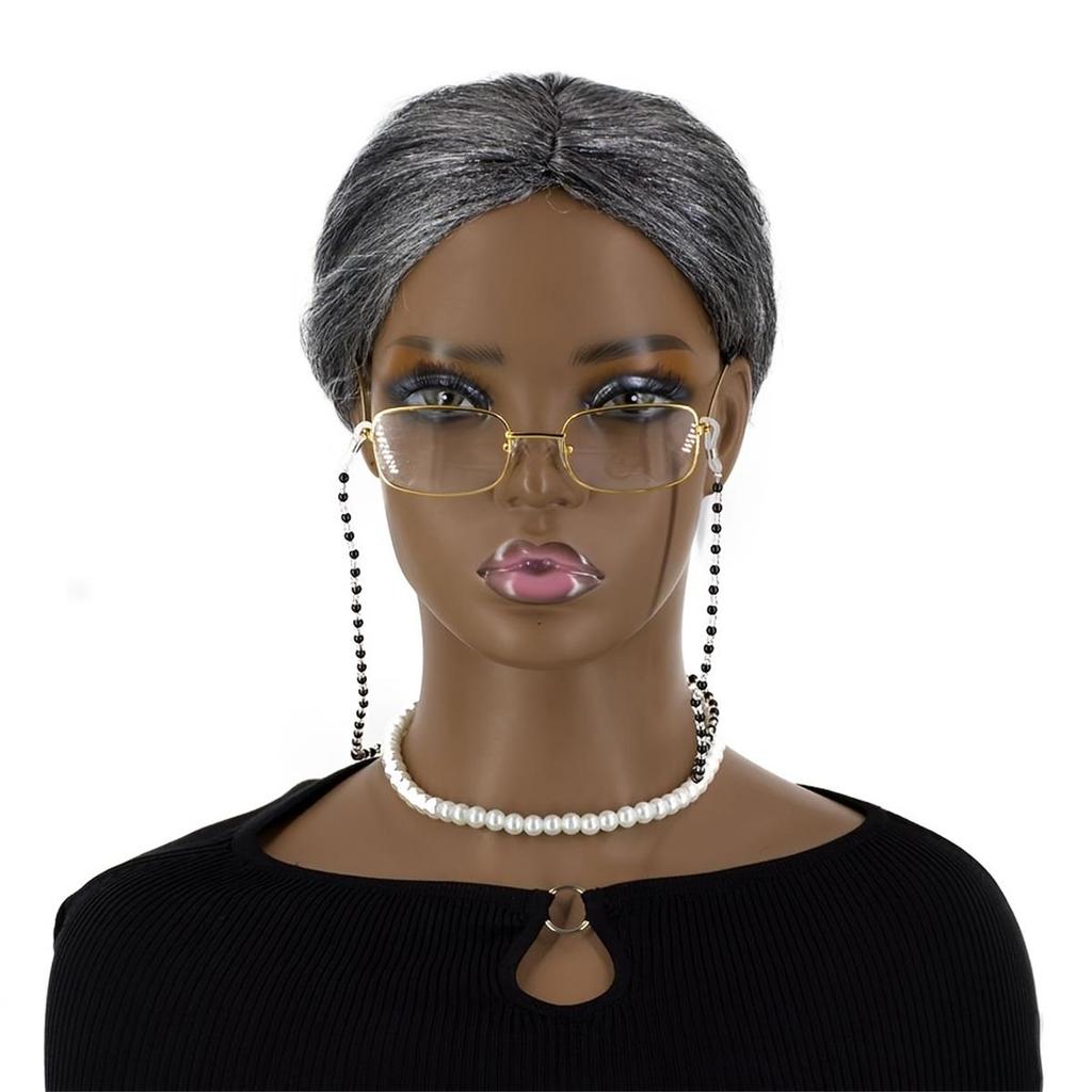 Cos wig gray wig granny synthetic wig anime party festival party