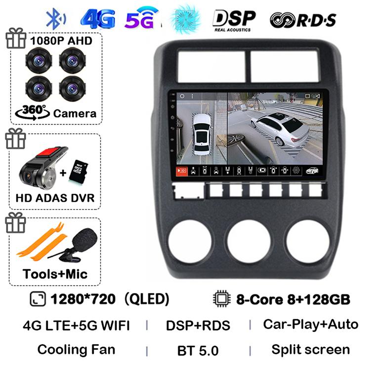 Android 14 Wireless Carplay+Auto WIFI+4G Car Radio For LADA NIVA 2022 Multimedia Stereo Video Player GPS Navigation 360 Camera