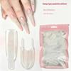Formine Doppie Sandwich per Unghie 30/60/120 Pezzi Trasparenti Forma a Razzo Copertura Totale Stampo Superiore e Inferiore per Estensione Nail Art Manicure Riutilizzabile
