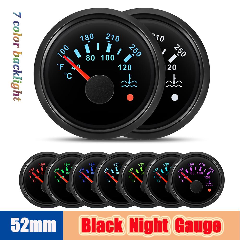 Auto 52mm Water Temperature Meter DC 12V-24V Led Digital Display Gauge Racing Water Tank Level Indicator For Car Motorcycle Boat