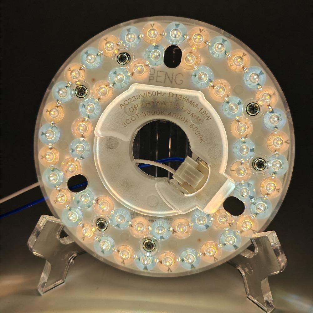 3CCT Ceiling Fan Light Kit 18W Retrofit Light Kit Modern LED Light Replacement Flush Mount
