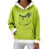 Women's Casual Fashion Print Long Sleeve Hooded Sweatshirt Top