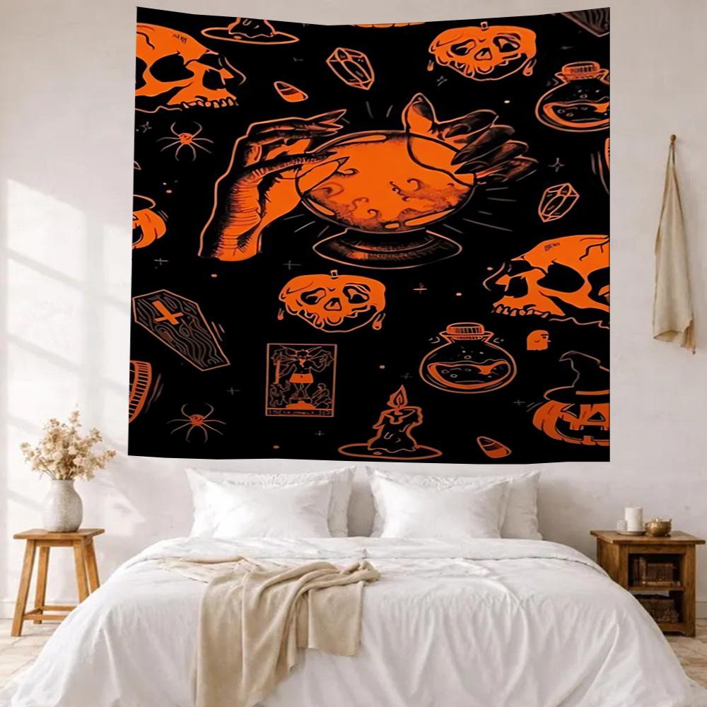Halloween Wall Decor Tapestry Art For Pet Memorial Birthdaywedding Party Backdrop Family Gift