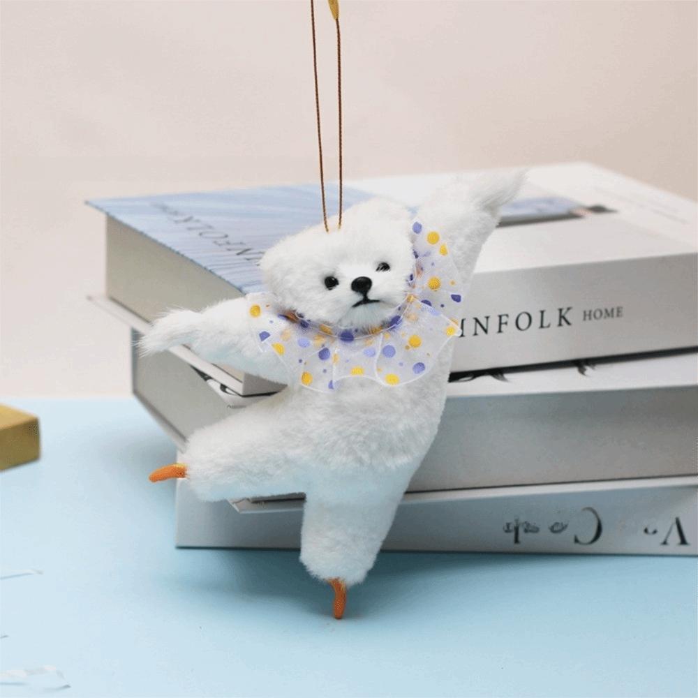 Cute Cartoon Ballet Boston Bear Pendants Soft Stuffed Animal Bear Keyrings  Bear Keyrings Dancing Bear Decoration Bag Charm