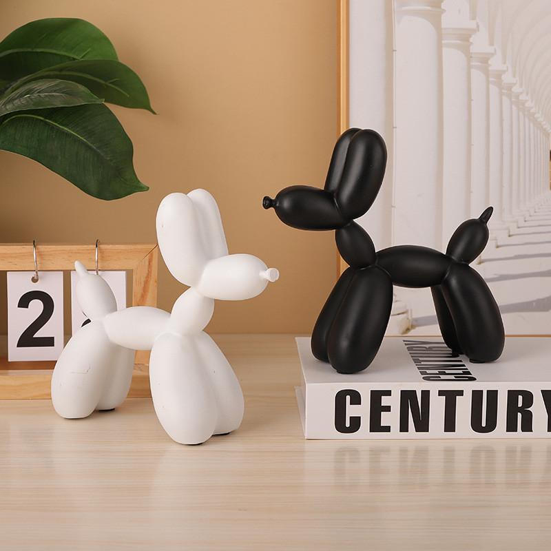 Modern Minimalist Balloon Dog Resin Sculpture For Home Office Desk Decor Gift