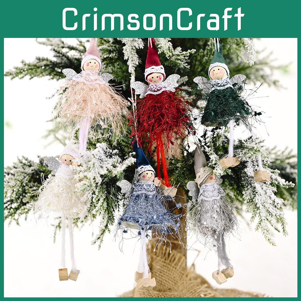 Adorable Plush Girl Hanging Legs Ornament For Creative Christmas Tree Decoration