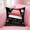 Christmas Funy Abstract Art Cushion Cover Linen Pillowcase Cover Soft Decor for Sofa Home Room