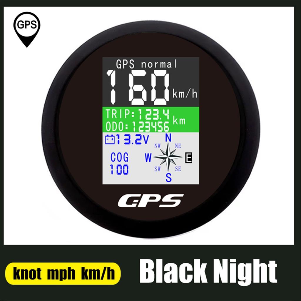 85mm GPS Speedometer With GPS Antenna For Boat Car Motor Yacht TFT Screen Waterproof Odometer Adjustable Trip ODO COG Voltmeter