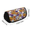 Pen Case 300D Polyester Double Zipper Double Layer with Two Compartments for Pens Ruler Scissors Earphones for Boys Girls