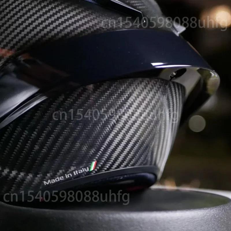 Full Face Carbon Fiber Motorcycle Helmet Motocross Racing Motobike Riding Glossy Black Helmet Casco De Motocicleta Four Season